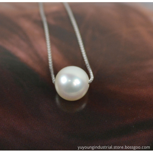 Fashion Female Beautiful 10mm Freshwater Pearl Pendant (DZ0601)